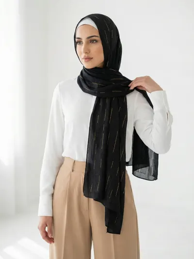 شال لايكرا اسود