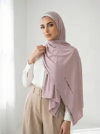 شال قطن لون زهر بارد 1