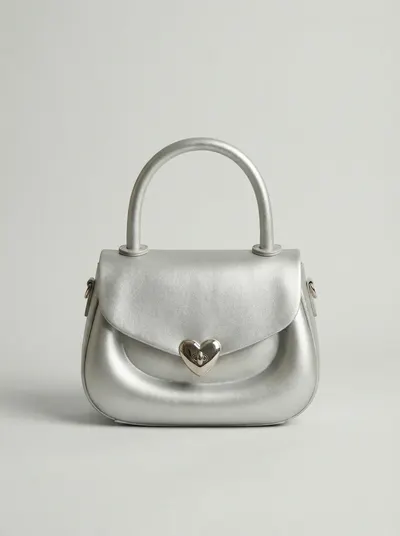 شنطة لون فضي