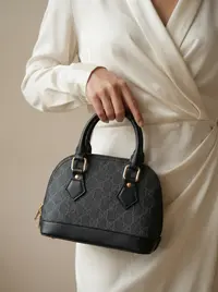 شنطة لون رمادي واسود 2