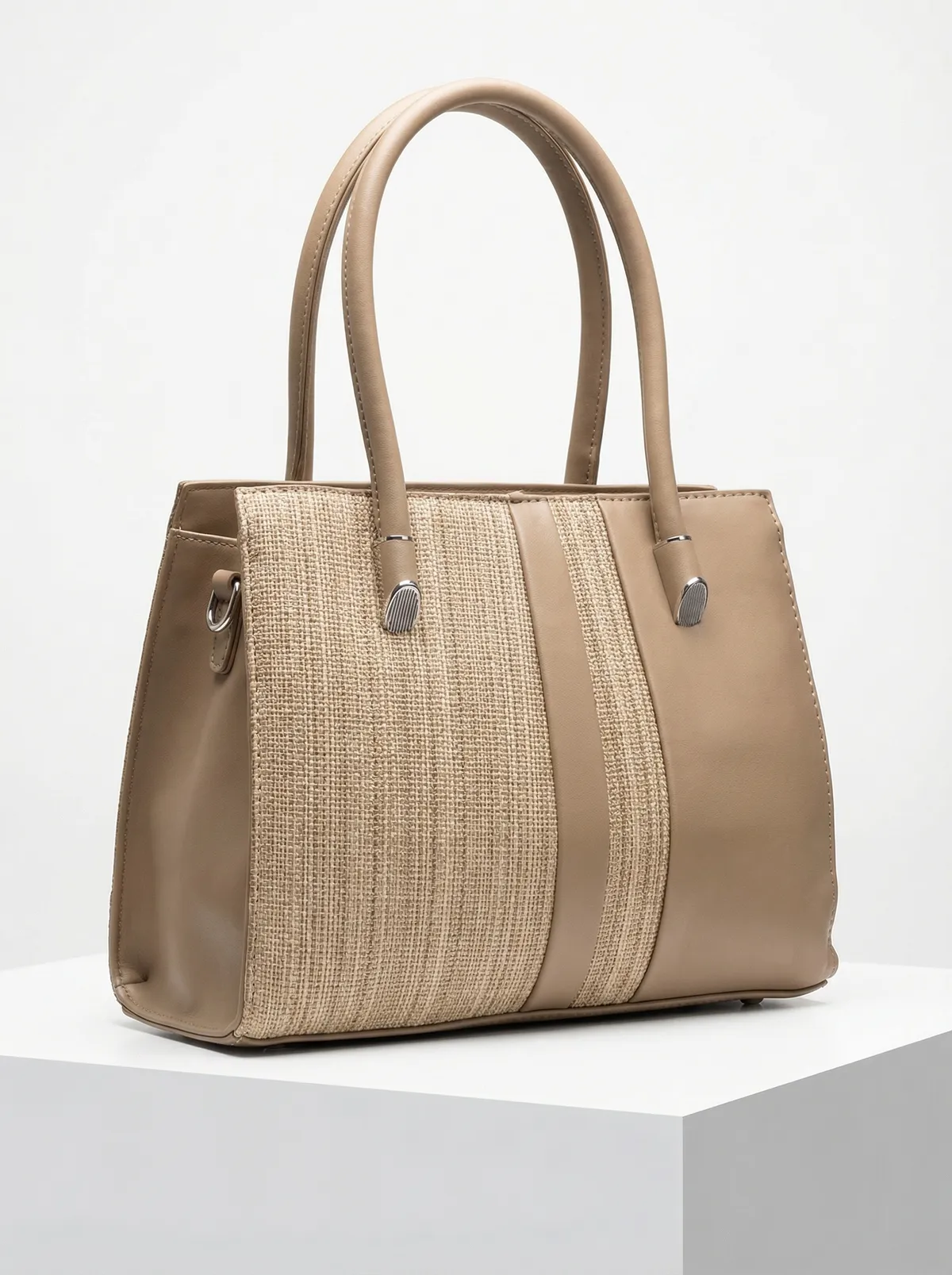 شنطة لون بيج مموج