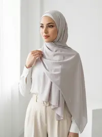 شال تركي لون فضي 1