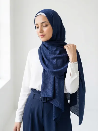 شال تركي لون كحلي