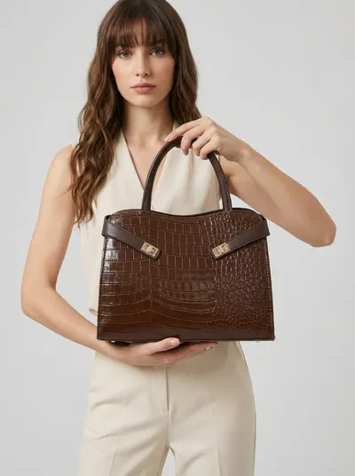 شنطة لون بني 