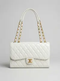 شنطة لون ابيض لمعة 1