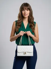 شنطة لون ابيض لمعة 2